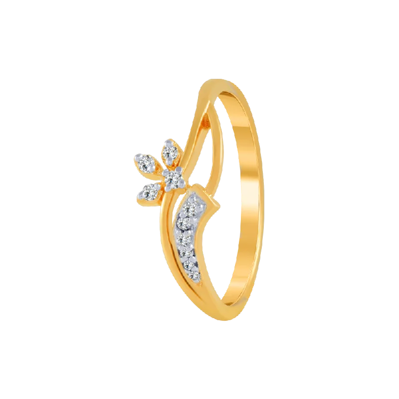 14KT (585) Yellow Gold And Diamond Ring For Women