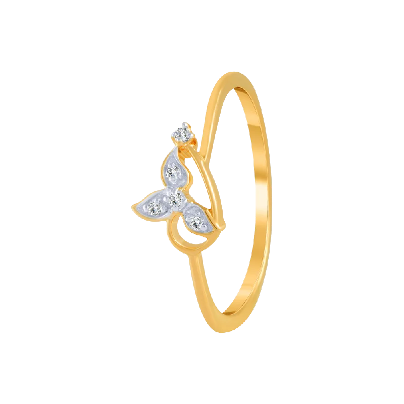 14KT (585) Yellow Gold And Diamond Ring For Women