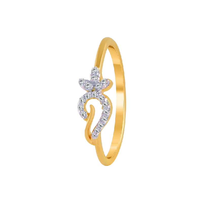 14KT (585) Yellow Gold And Diamond Ring For Women