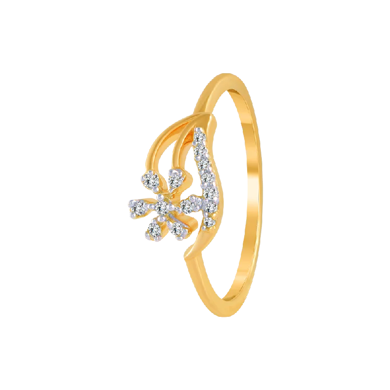 14KT (585) Yellow Gold And Diamond Ring For Women