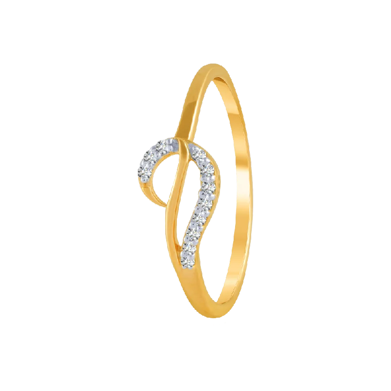 14KT (585) Yellow Gold And Diamond Ring For Women