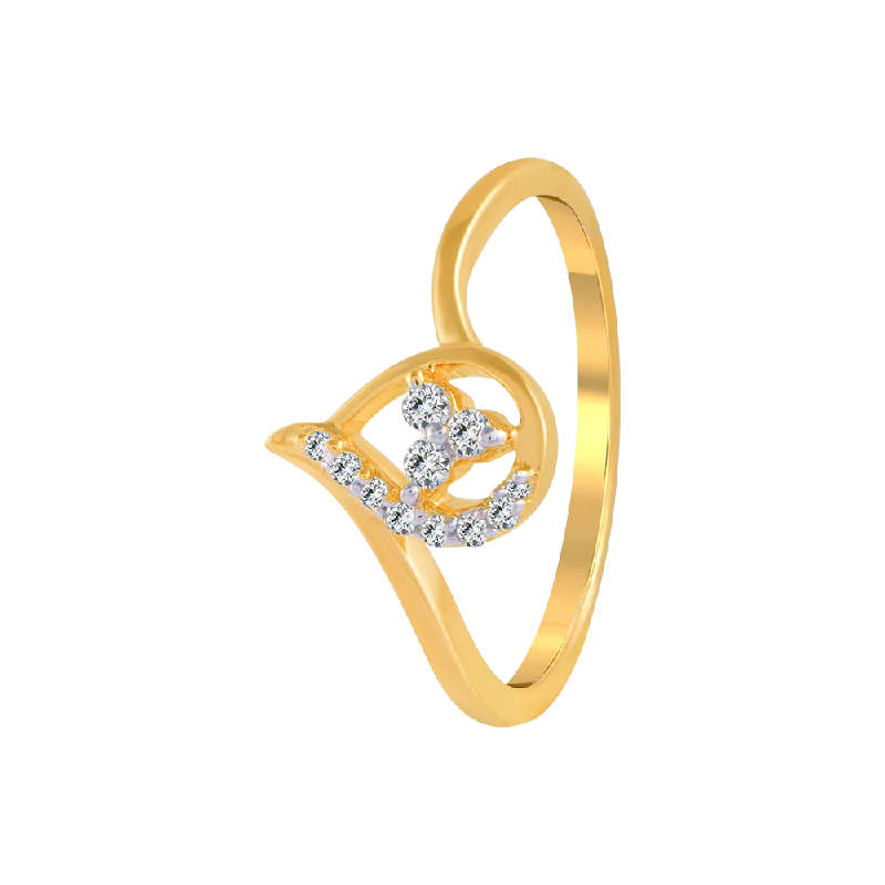 14KT (585) Yellow Gold And Diamond Ring For Women