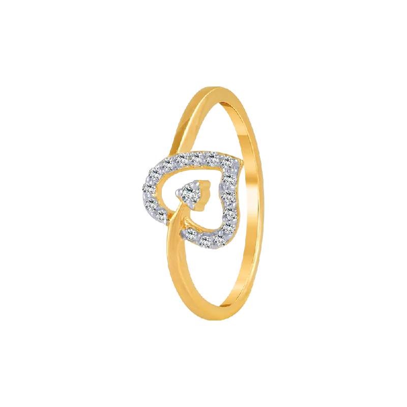 14KT (585) Yellow Gold And Diamond Ring For Women