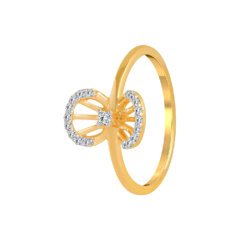 14KT (585) Yellow Gold And Diamond Ring For Women