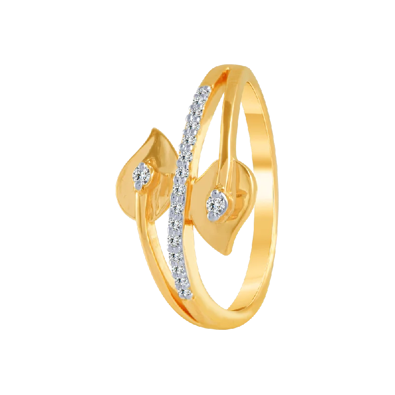 14KT (585) Yellow Gold And Diamond Ring For Women