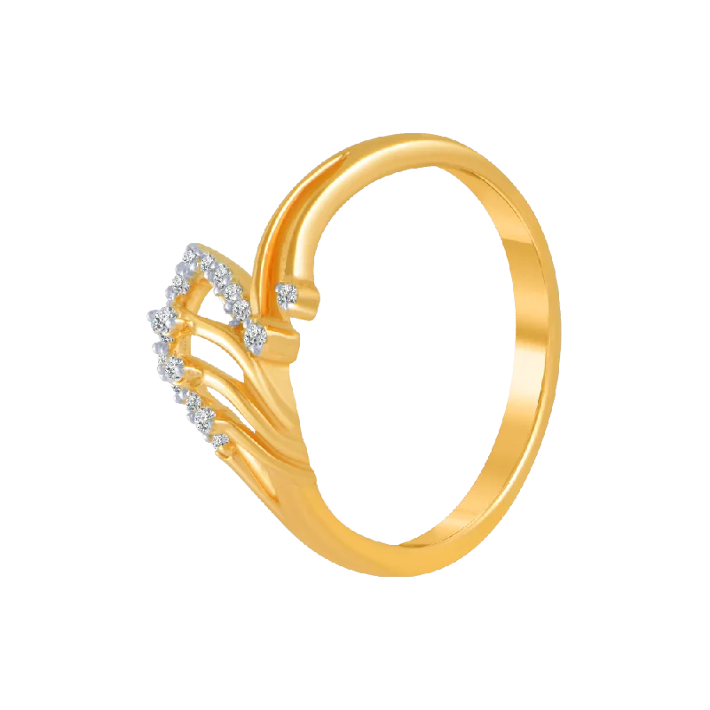 14KT (585) Yellow Gold And Diamond Ring For Women