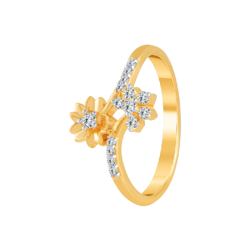 14KT (585) Yellow Gold And Diamond Ring For Women