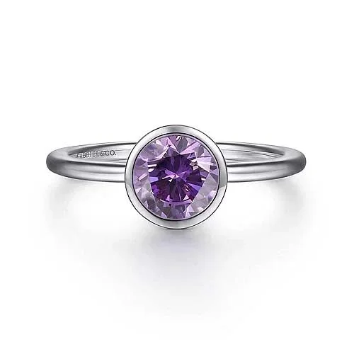 Gabriel & Co. Amethyst Ring in Sterling Silver