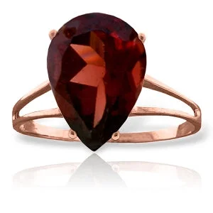 5 Carat 14K Solid Rose Gold Sensuality Garnet Ring