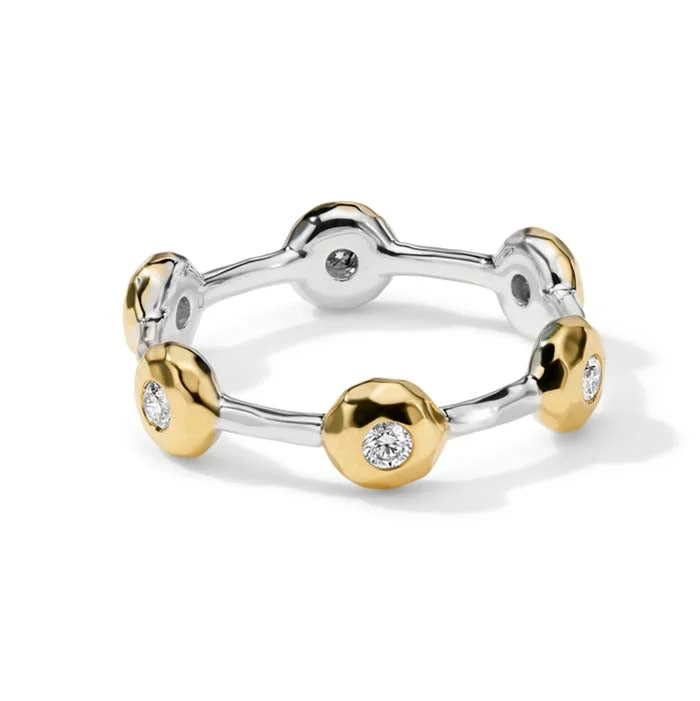 Ippolita Chimera Diamond Band in 18K Yellow Gold and Sterling Silver