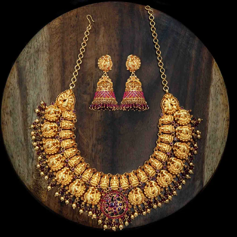 Sreshta Necklace With Earring PSGRNSSR2R-0041 , PSGRJSTSR16R-034