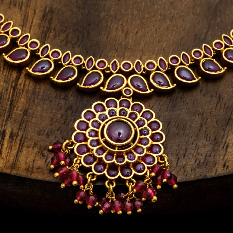 Sreshta Necklace with Earring PSGRNSSR35R-085