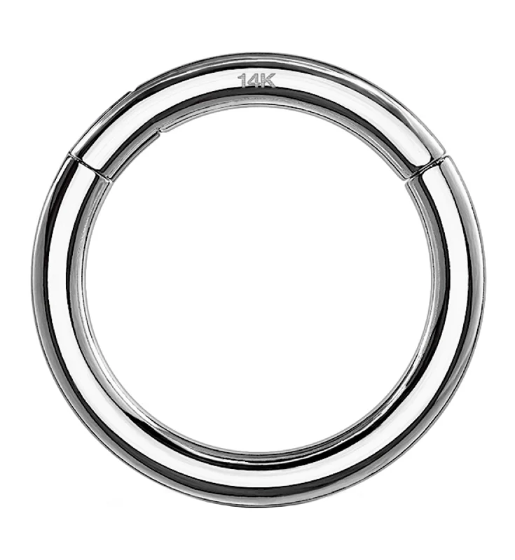 14kt White Gold Hinged Segment Ring