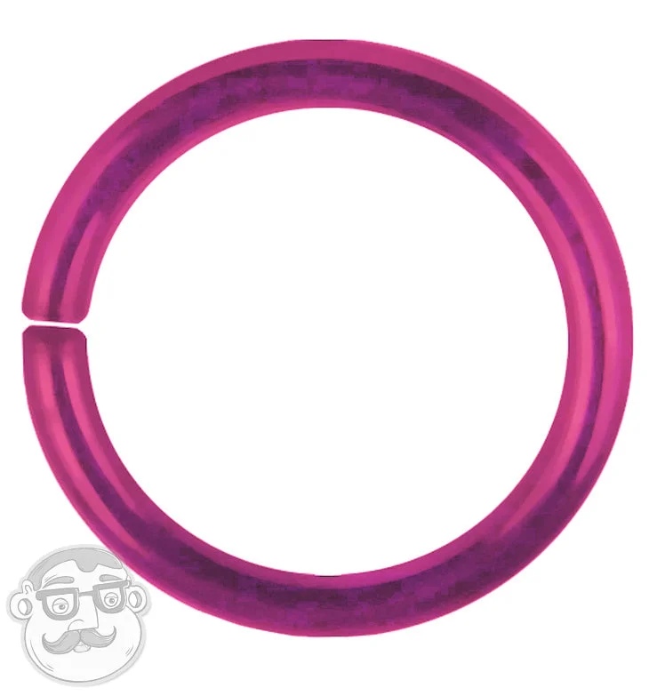 18G - 16G Pink Niobium Seamless Ring