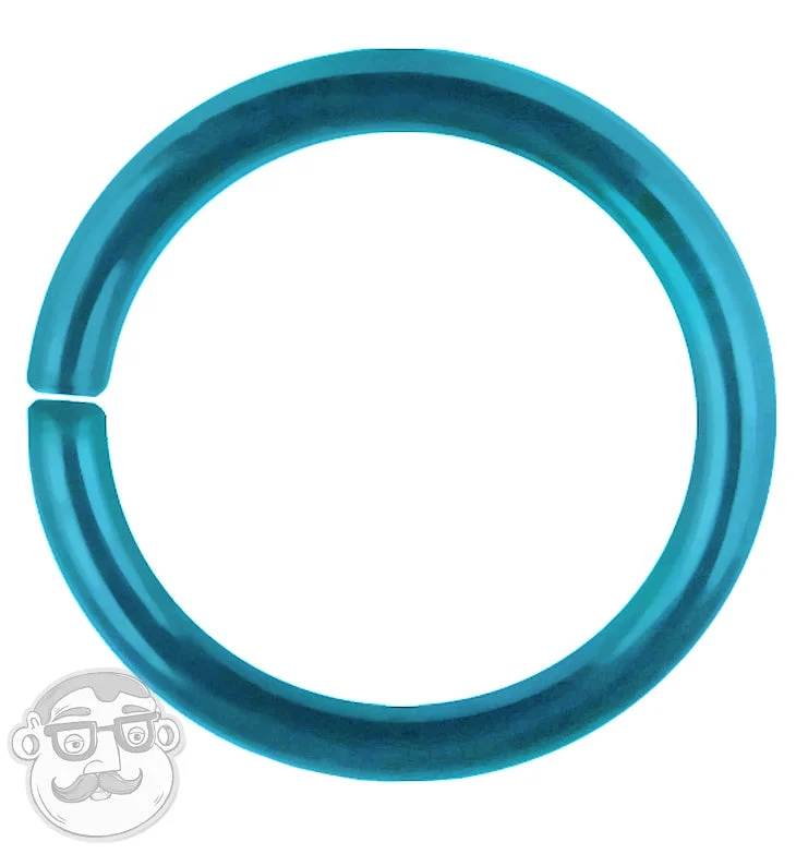 18G - 16G Teal Green Niobium Seamless Ring