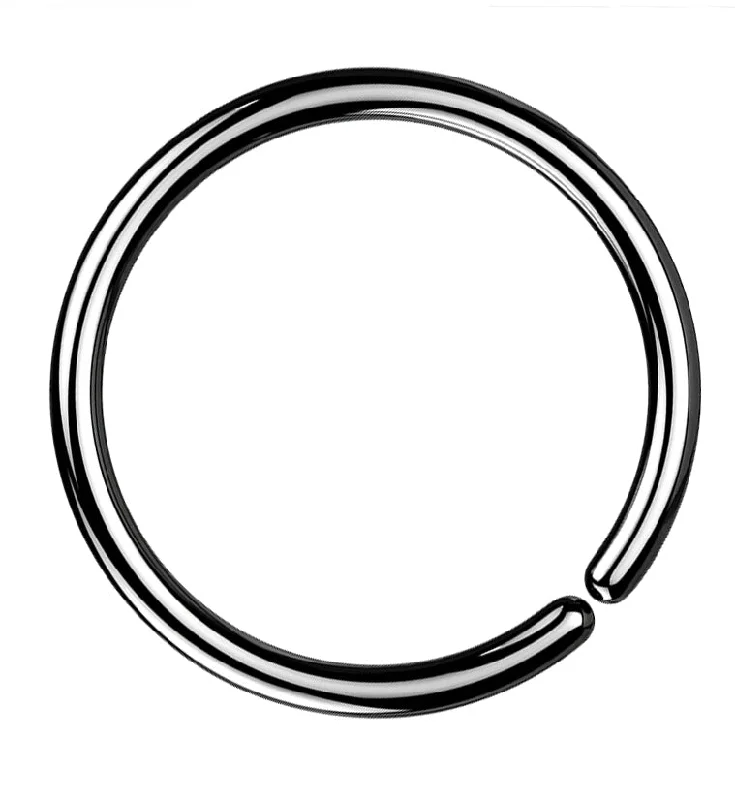 Black PVD Titanium Annealed Seamless Hoop Ring