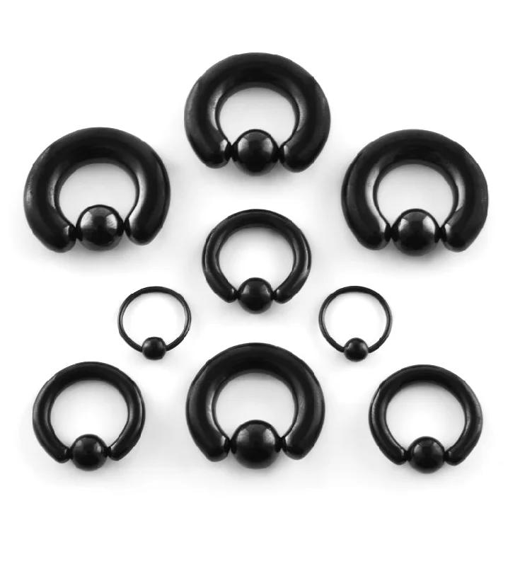 Black PVD Captive Bead Ring