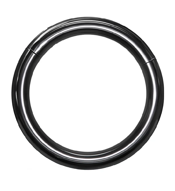 Black PVD Titanium Hinged Segment Ring