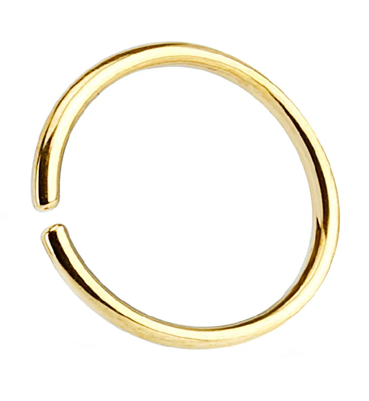 Gold PVD Seamless Stainless Steel Hoop Ring