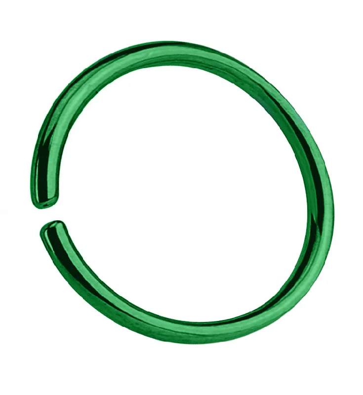 Green Seamless Stainless Steel Hoop Ring