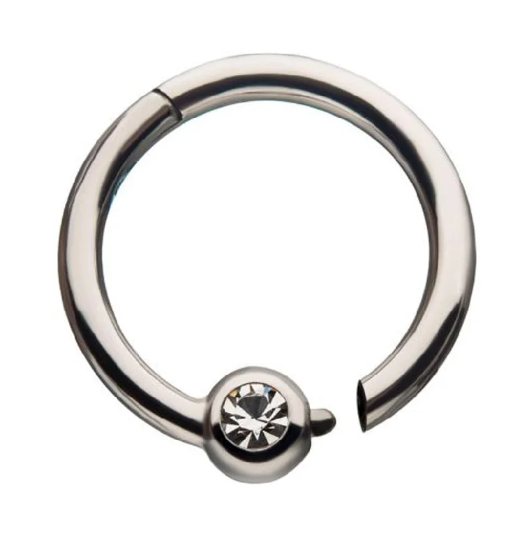 Hinged Segment Captive CZ Ring