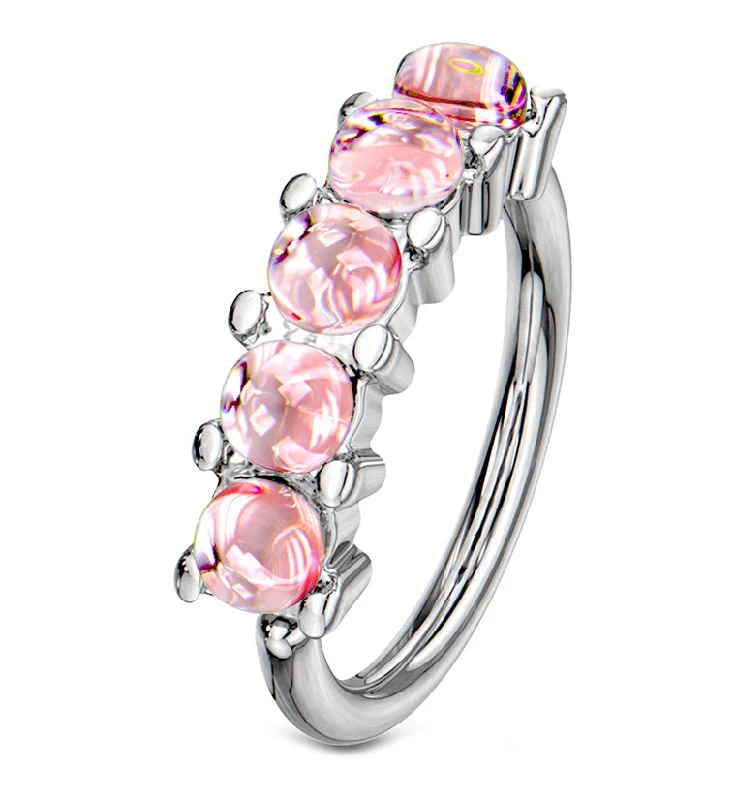 Pink Septenary Seamless Ring