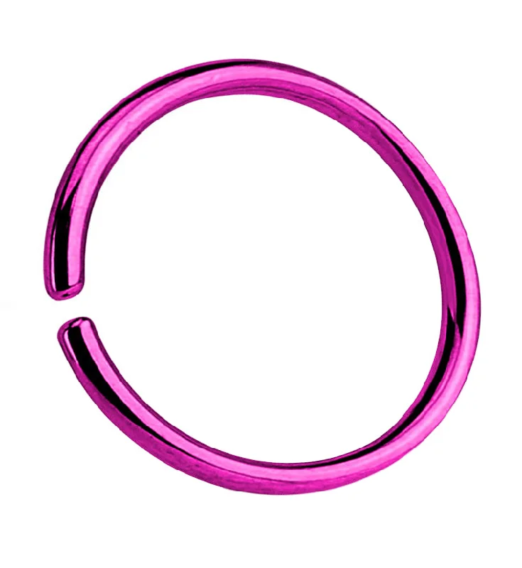 Purple Seamless Stainless Steel Hoop Ring