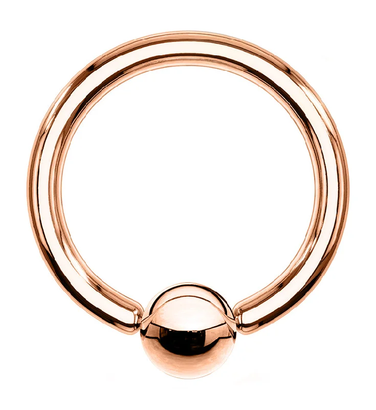 Rose Gold Plated Stainless Steel Captive Ring