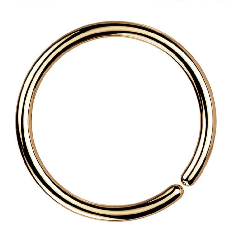 Rose Gold PVD Titanium Annealed Seamless Hoop Ring