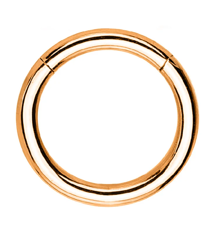 Rose Gold PVD Hinged Stainless Steel Segment Hoop Ring