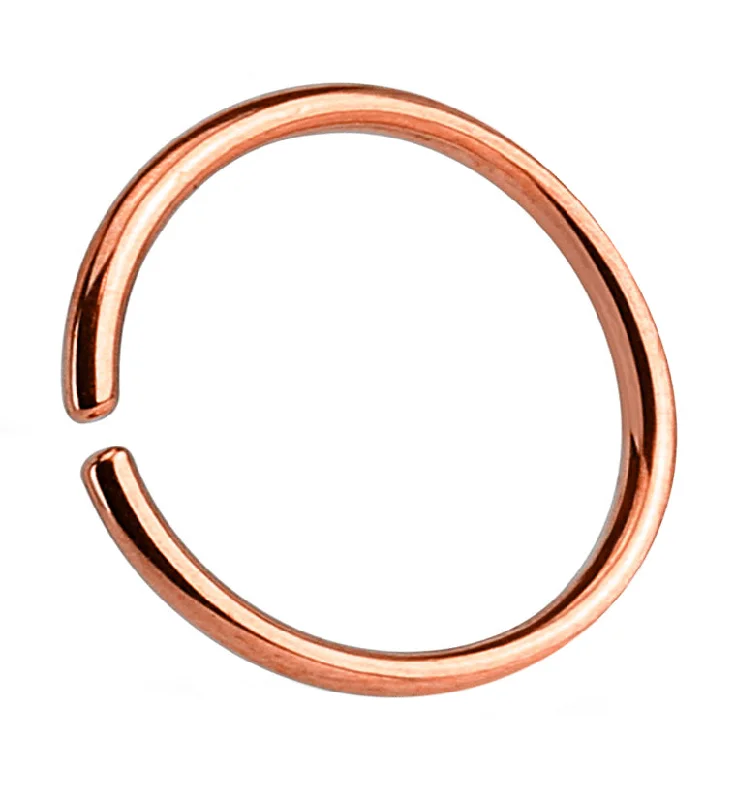 Rose Gold PVD Seamless Stainless Steel Hoop Ring