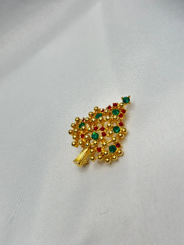 Estate Collection - Brooch - Vintage Rhinestone Christmas Tree Collection